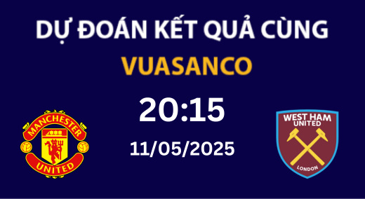 Soi kèo Manchester United vs West Ham United – 20h15 – 11/05/2025 – Premier League